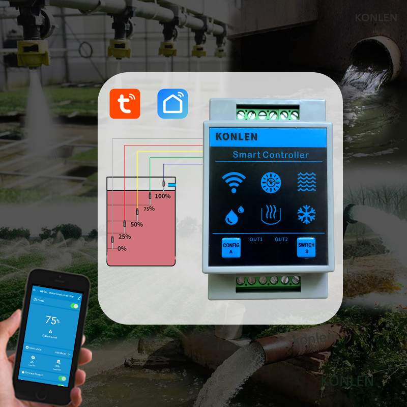 KONLEN Tuya Water Level Sensor - Wifi Water Leak Detector ulasan dan harga