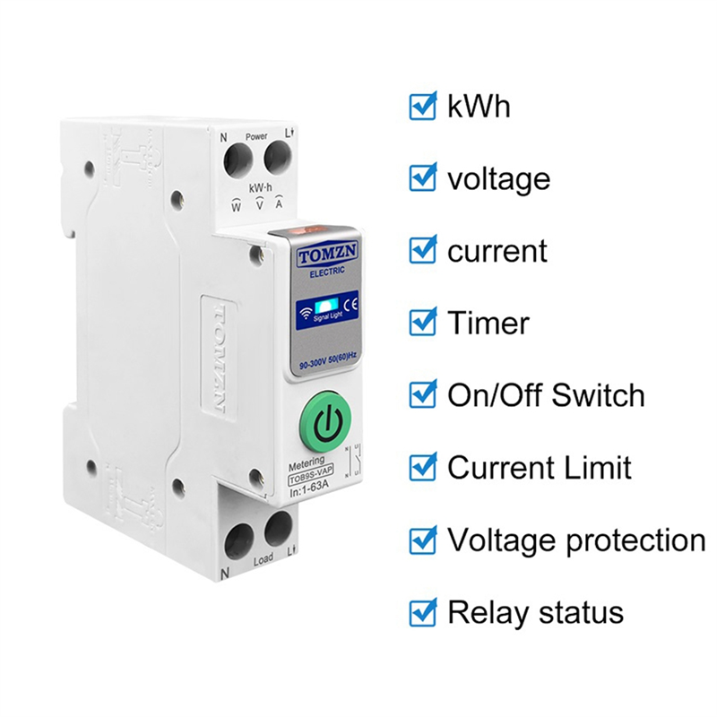 ABDE-TOMZN TOB9S-VAP TUYA Smar - Smart Energy Monitor ulasan dan harga