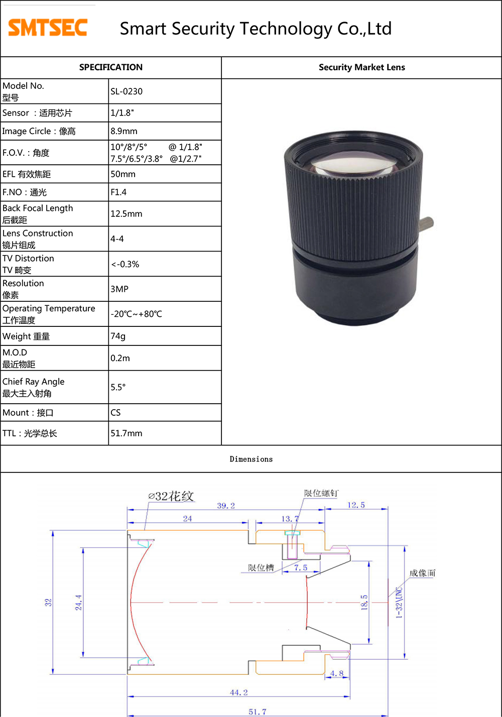 50mm CCTV Lens F1.4 CS Mount 1 - Security Ip Camera ulasan dan harga