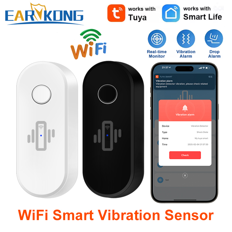 Tuya WiFi Vibration Detector G - Door Window Sensor ulasan dan harga