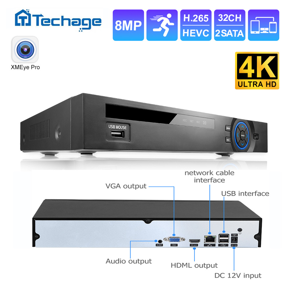 Techage UHD H.265 36CH NVR Net - Security Ip Camera ulasan dan harga