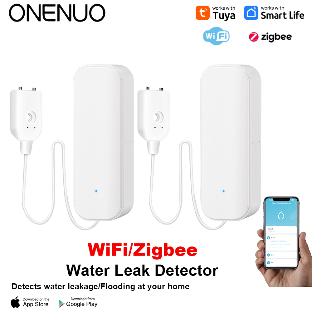 WiFi/Zigbee Water Sensor Tuya  - Wifi Water Leak Detector ulasan dan harga