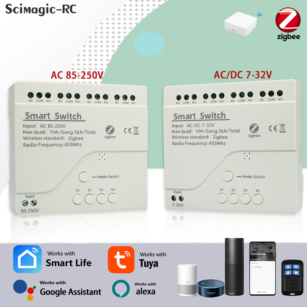 4CH Zigbee Tuya Smart Home Rel - Smart Home Assistant ulasan dan harga