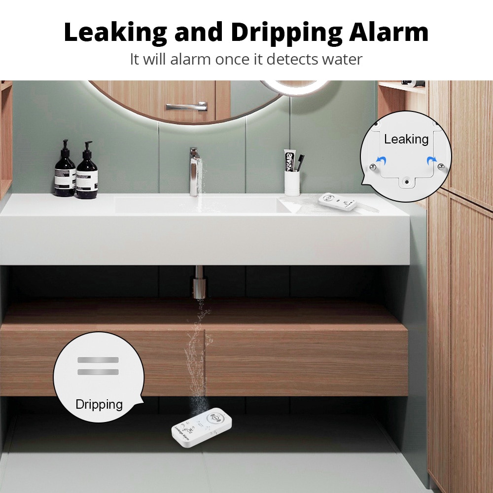 KERUI Wireless Water Sensor 90 - Wifi Water Leak Detector ulasan dan harga