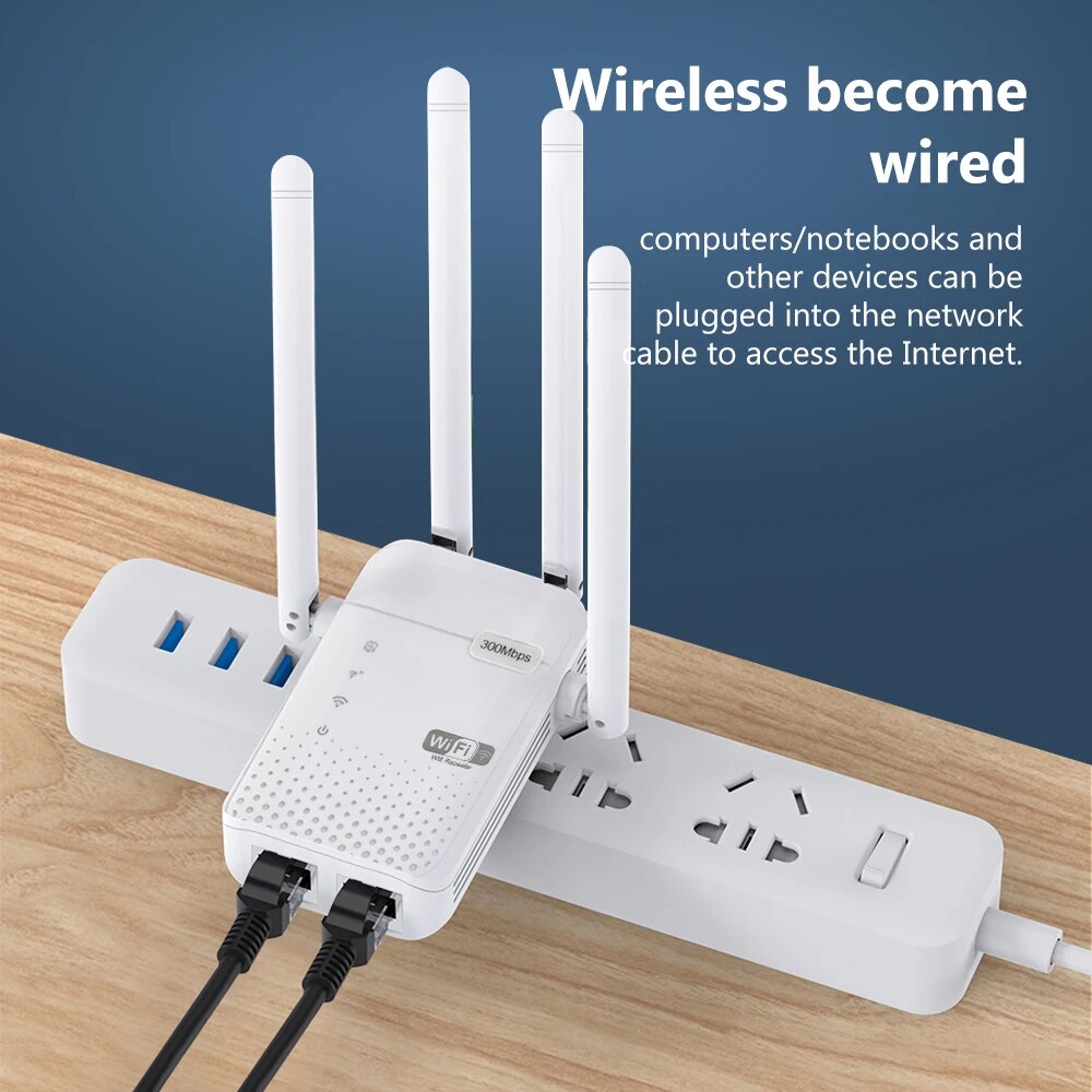 300Mbps Wireless WiFi Repeater - Smart Home Router ulasan dan harga