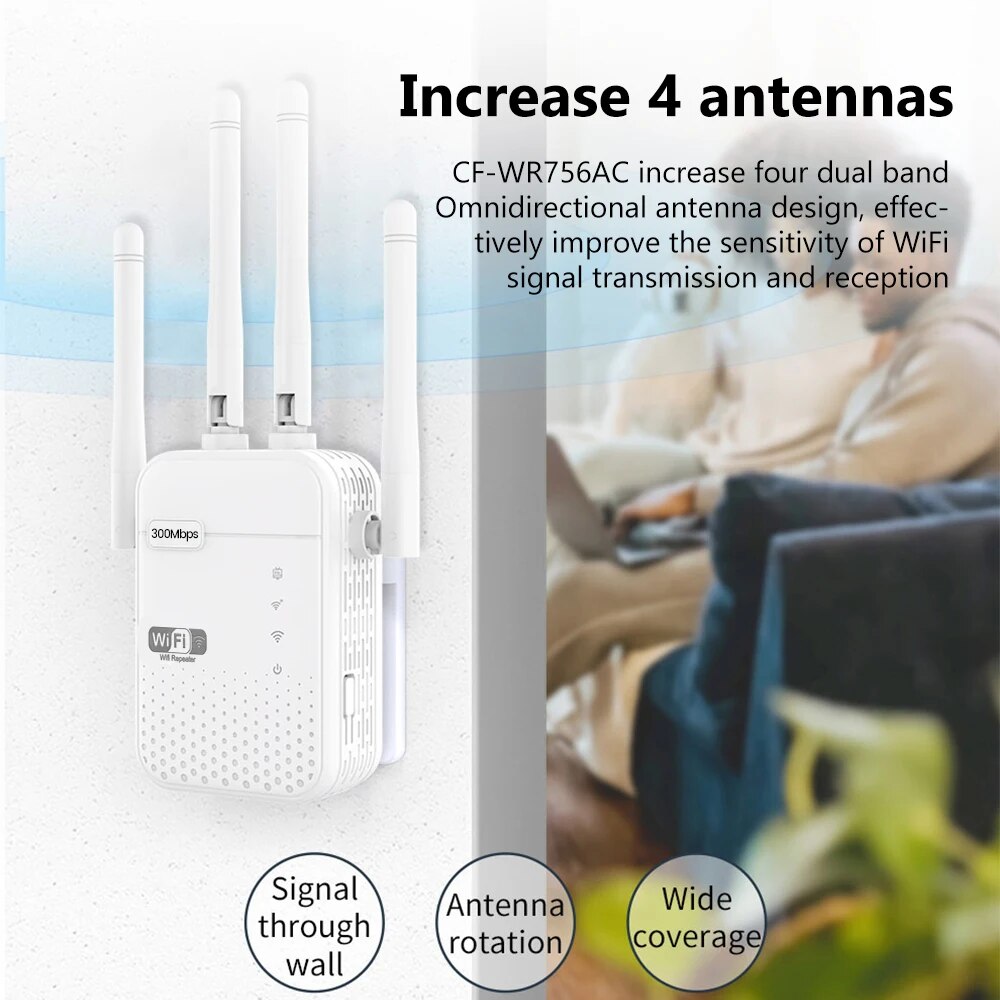 300Mbps Wireless WiFi Repeater - Smart Home Router ulasan dan harga