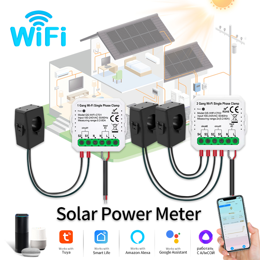 Tuya Smart WiFi Solar Power En - Smart Energy Monitor ulasan dan harga