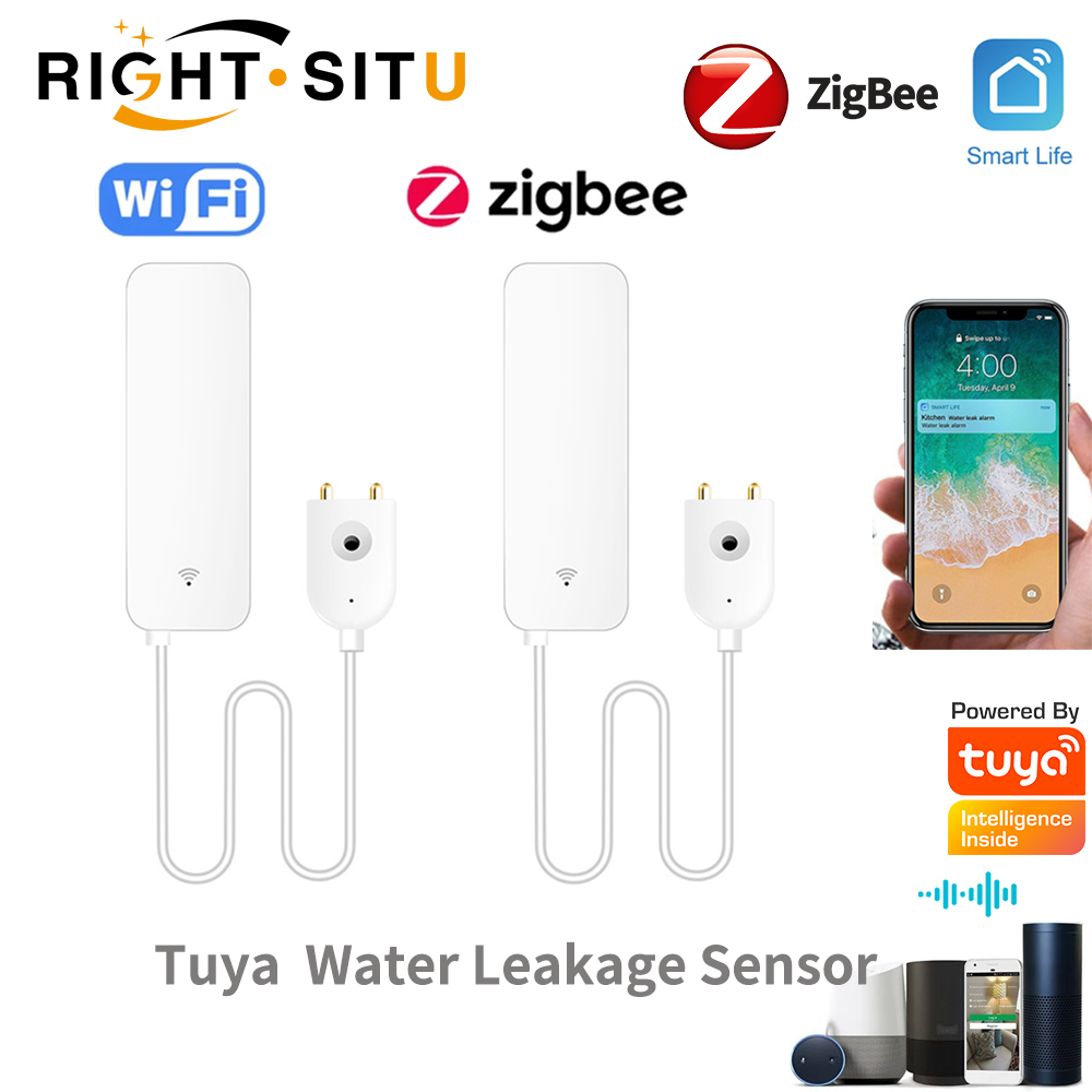 Tuya WiFi Water Leak Sensor, W - Wifi Water Leak Detector ulasan dan harga