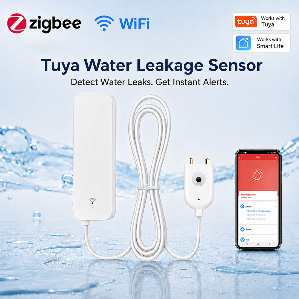 ZigBee WiFi Water Leak Sensor  - Wifi Water Leak Detector ulasan dan harga