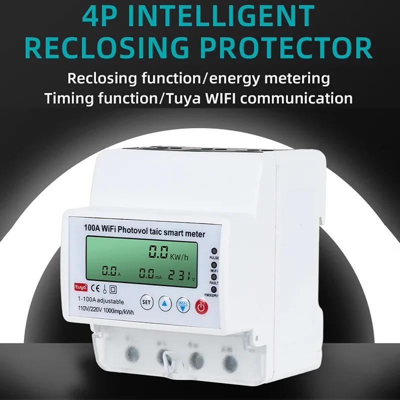 4P 1-100A WiFi Photovoltaic Sm - Smart Energy Monitor ulasan dan harga