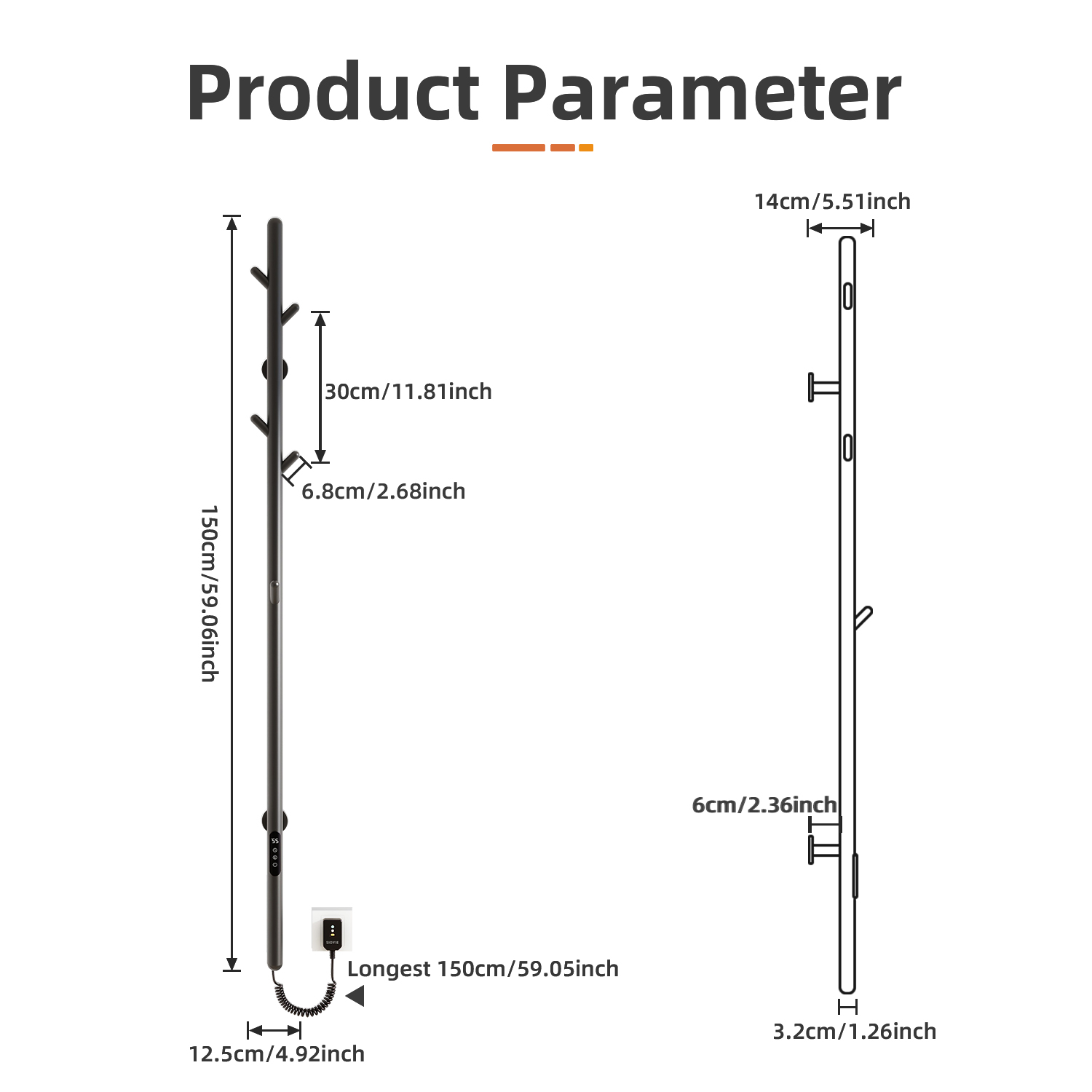 Smart Electric Towel Rack Eco- - Smart Home Hotel ulasan dan harga