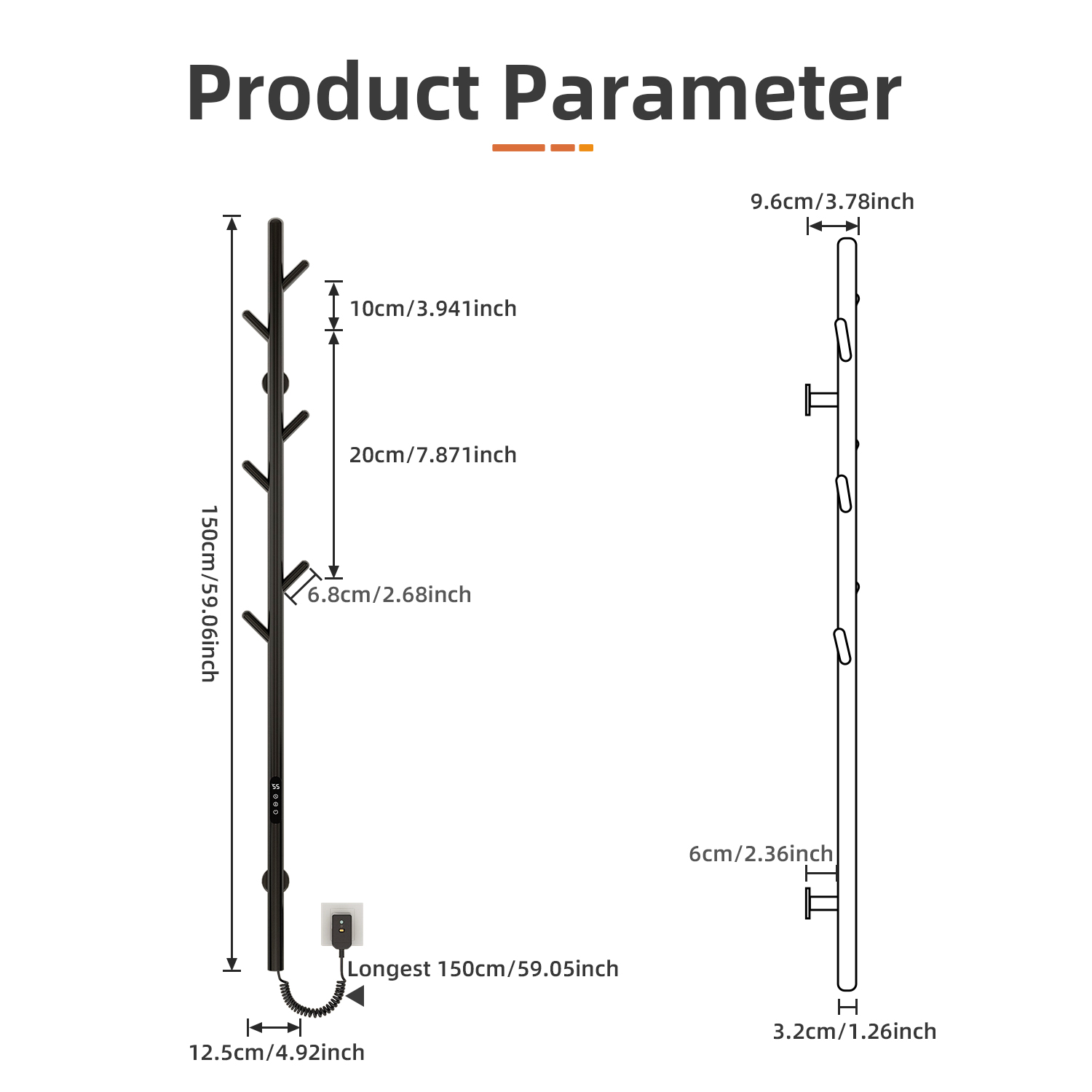 Smart Electric Towel Rack Eco- - Smart Home Hotel ulasan dan harga