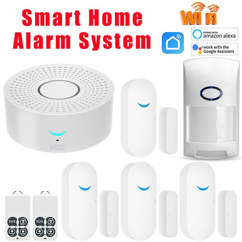 433MHz Smart Home Tuya WiFi Do - Door Window Sensor ulasan dan harga