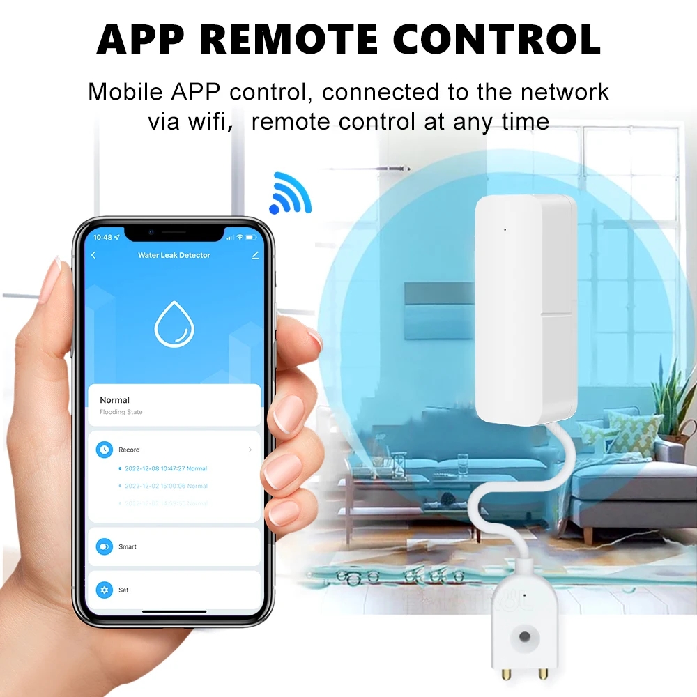 Tuya WiFi Smart Water Leak Sen - Wifi Water Leak Detector ulasan dan harga