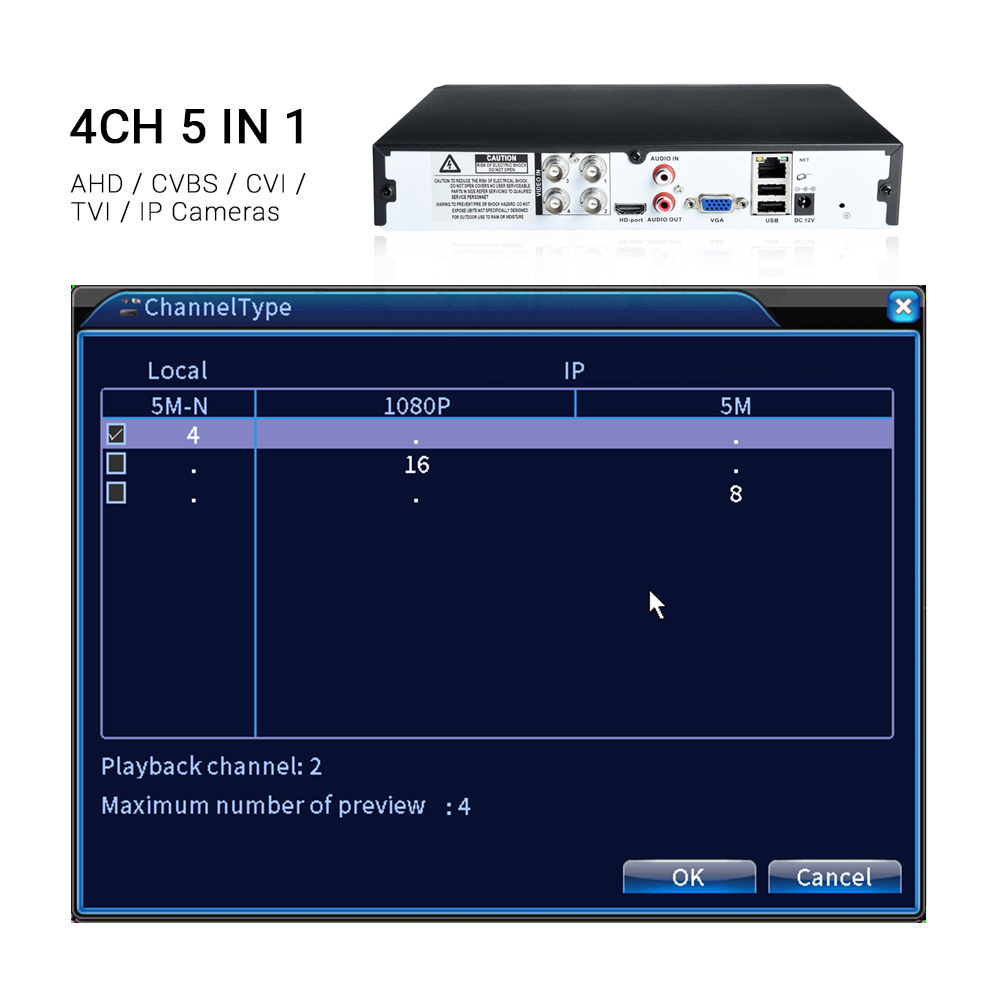 Hamrolte 5M-N AHD DVR 4CH/8CH  - Security Ip Camera ulasan dan harga