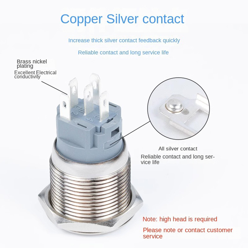 12/16/19/22mm Metal Push Butto - Smart Light Switch ulasan dan harga