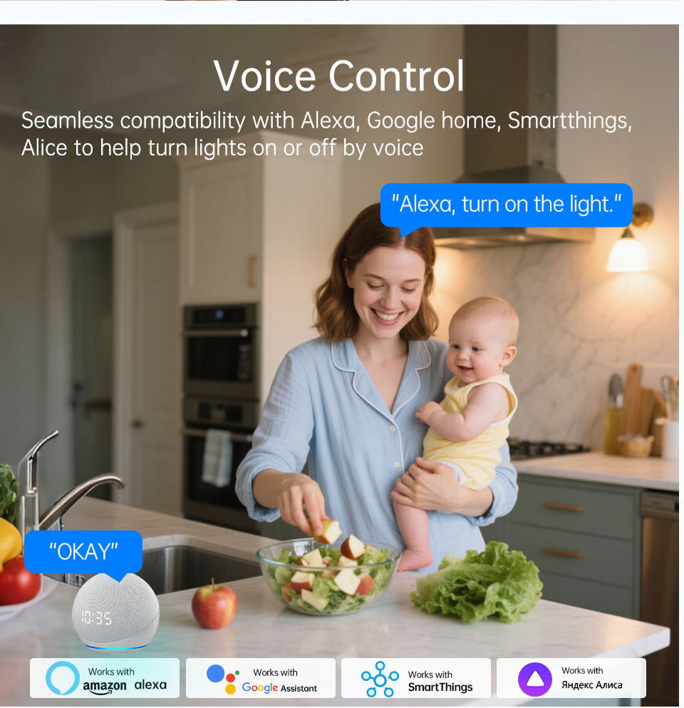 1 2 3 4 Gang WiFi RF 433mhz To - Smart Light Switch ulasan dan harga