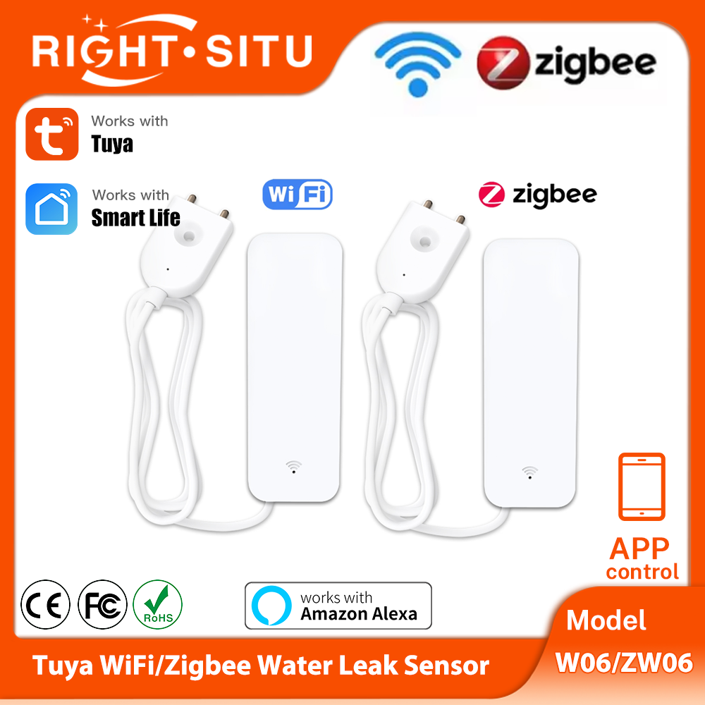 Tuya WiFi Zigbee Water Sensor  - Wifi Water Leak Detector ulasan dan harga