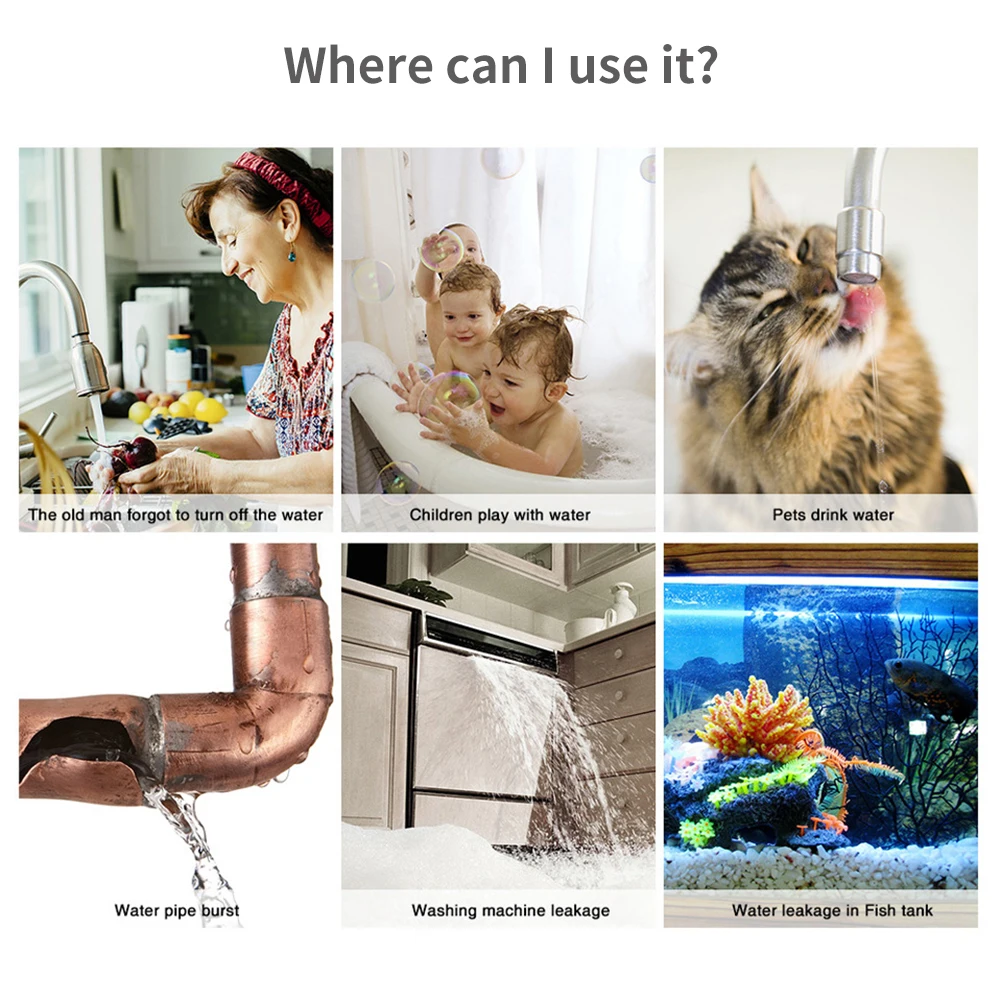 Tuya WiFi Zigbee Water Sensor  - Wifi Water Leak Detector ulasan dan harga
