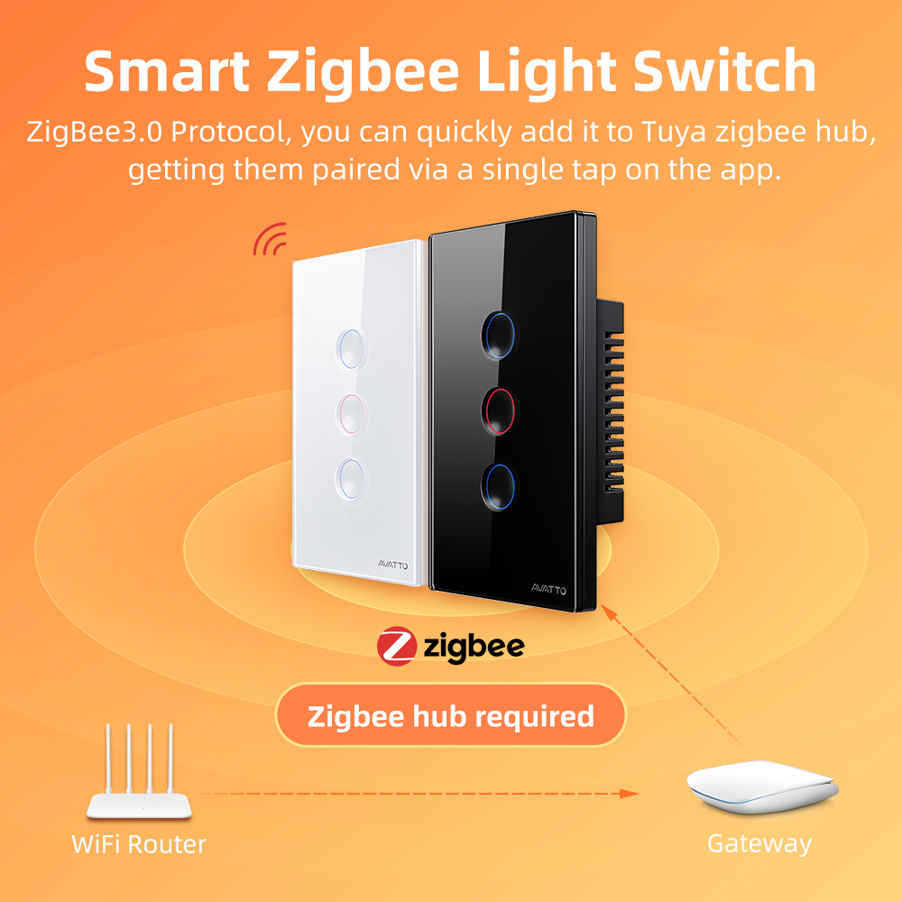 AVATTO 1/2/3/4 Gang ZigBee Sma - Smart Light Switch ulasan dan harga