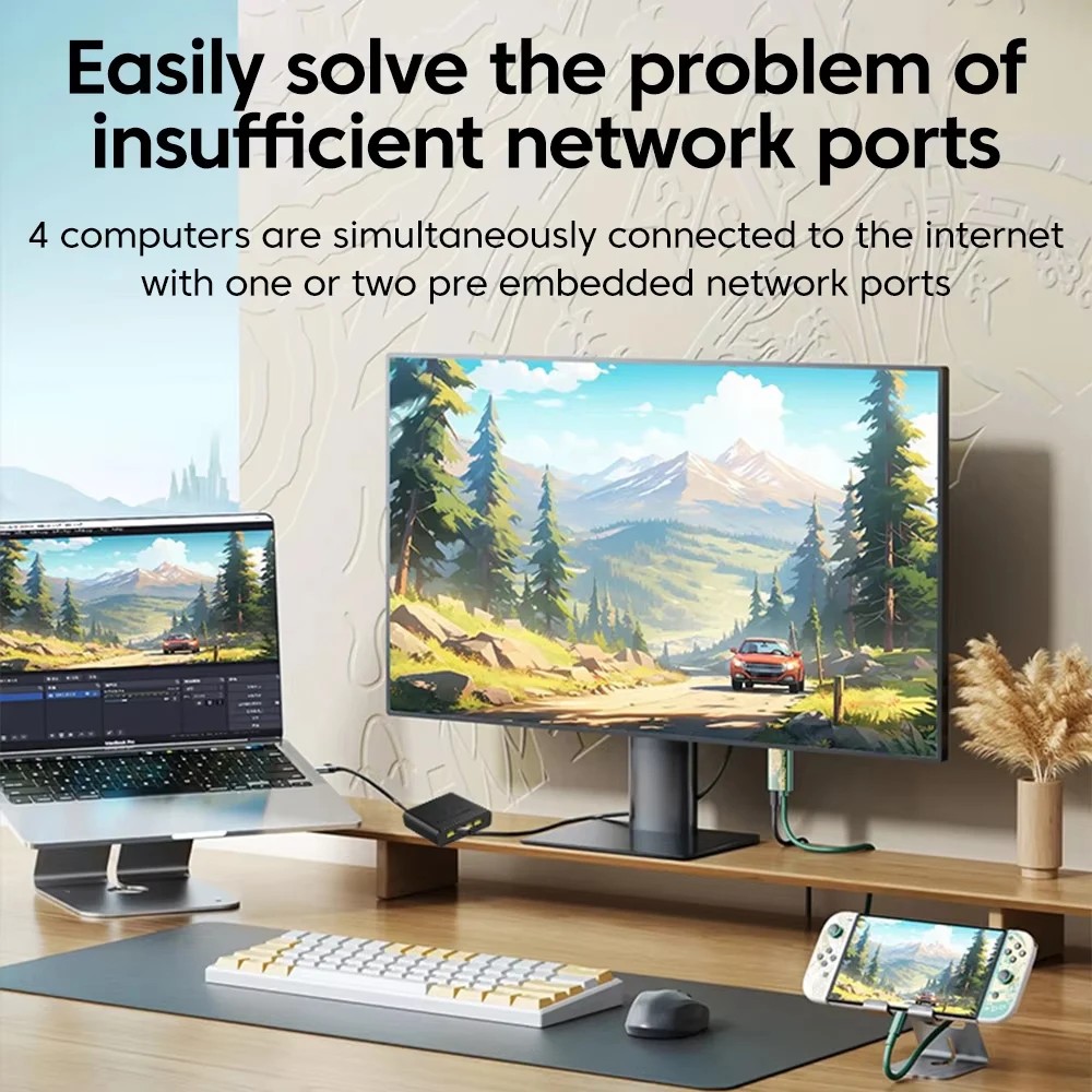 KEBIDU 5 Ports 1000Mbps Gigabi - Smart Home Router ulasan dan harga
