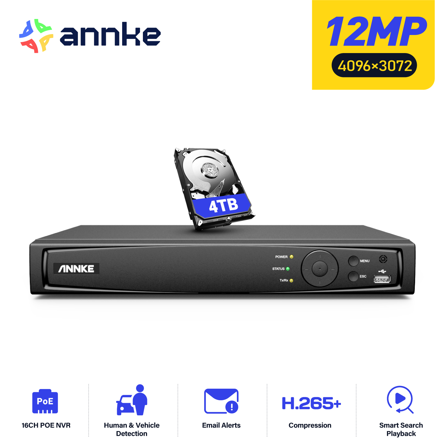 ANNKE 12MP POE NVR Network Vid - Security Ip Camera ulasan dan harga