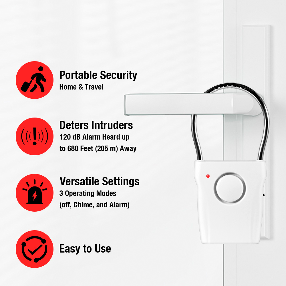 120dB Door Handle Alarm with A - Door Window Sensor ulasan dan harga