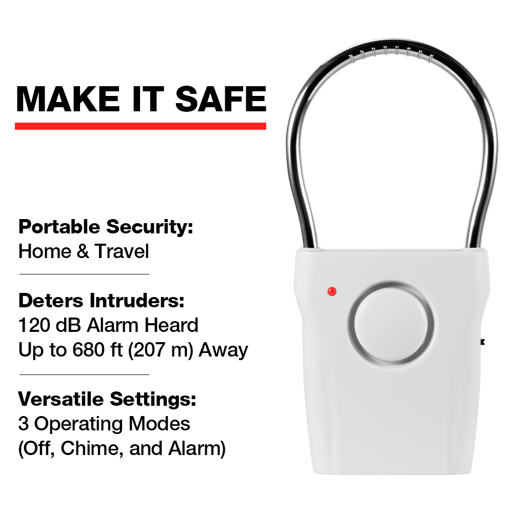 120dB Door Handle Alarm with A - Door Window Sensor ulasan dan harga