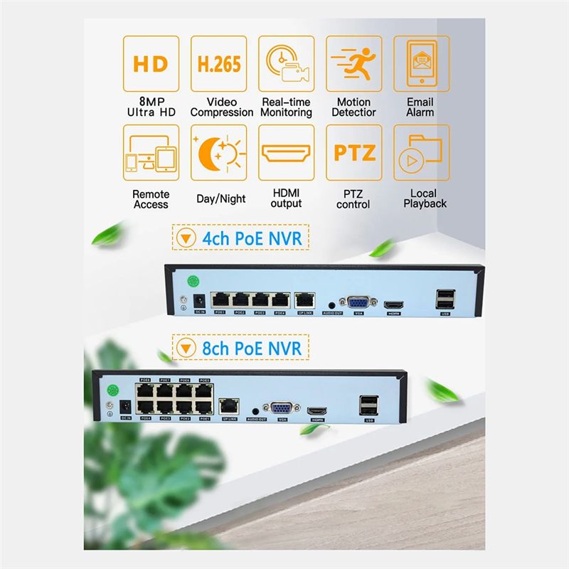B68C Xmeye 4K 8CH POE NVR 8Cha - Security Ip Camera ulasan dan harga