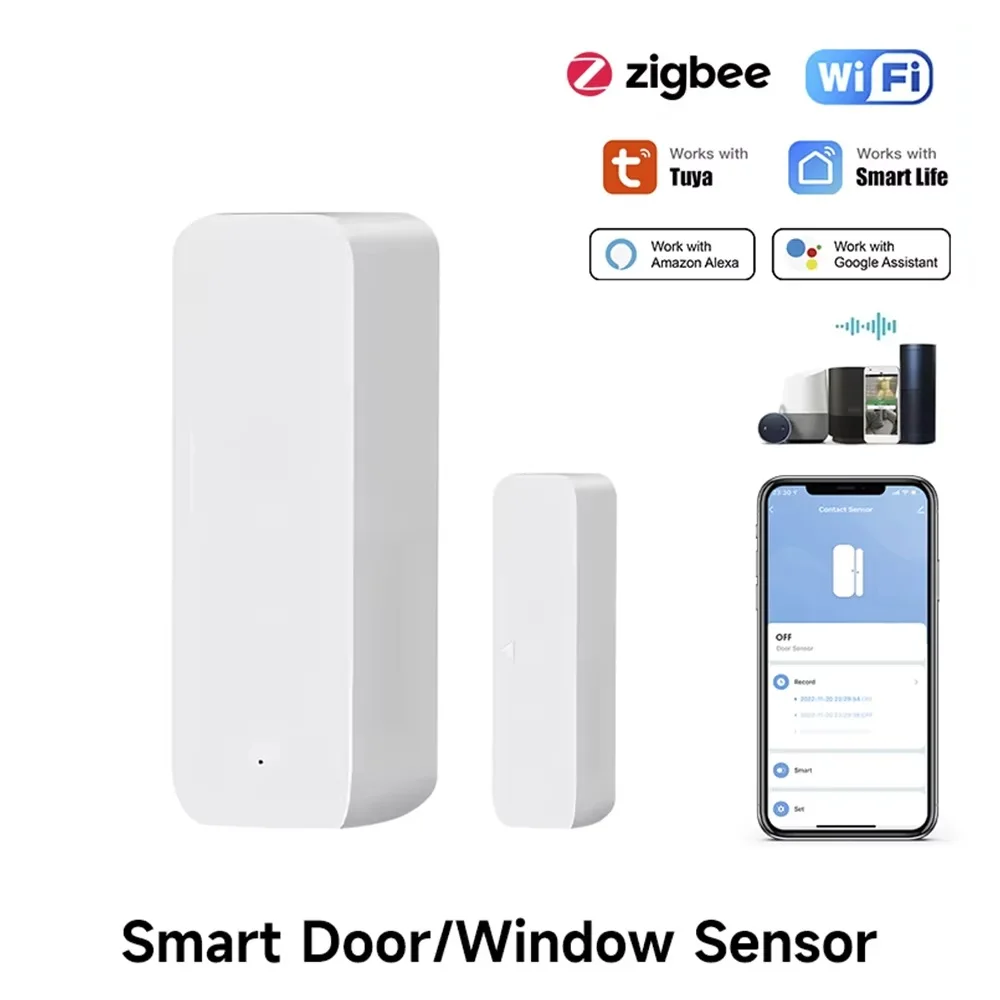 Tuya Zigbee/WiFi Magnetic Door - Door Window Sensor ulasan dan harga