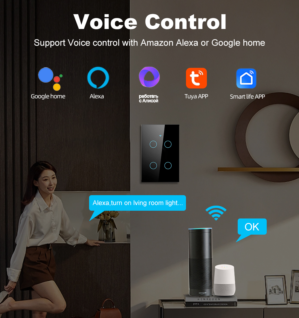Smart Life Wifi+Bluetooth Touc - Smart Home Dashboard ulasan dan harga