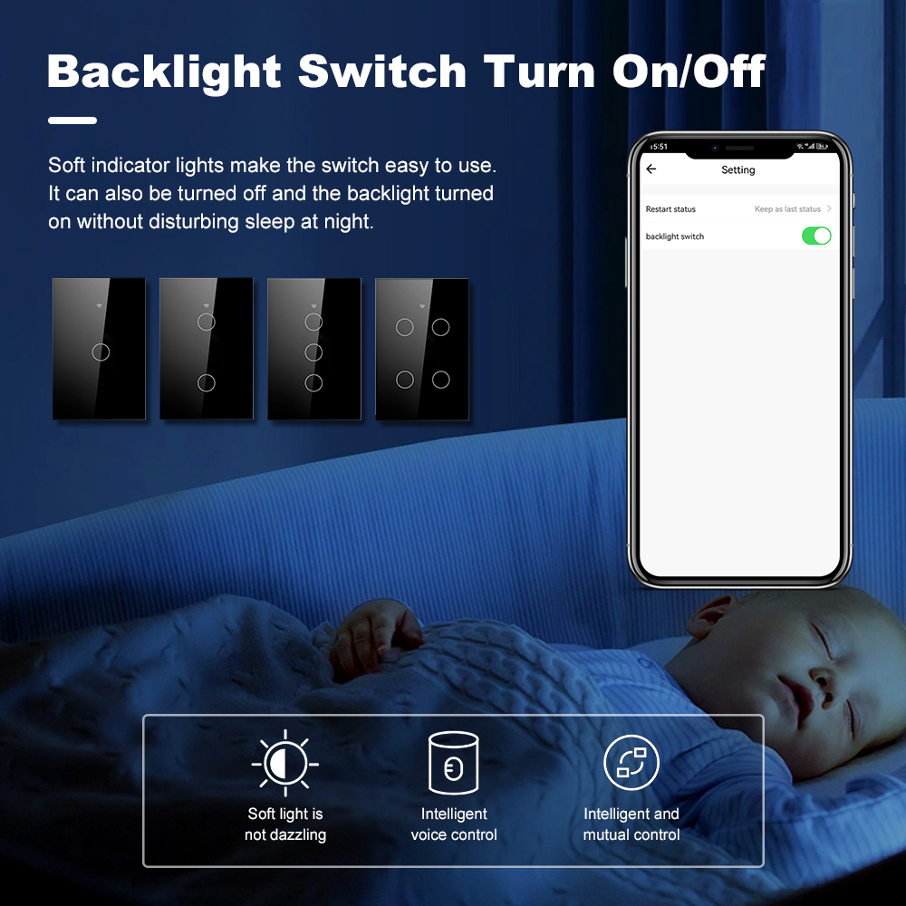 Smart Life Wifi+Bluetooth Touc - Smart Home Dashboard ulasan dan harga