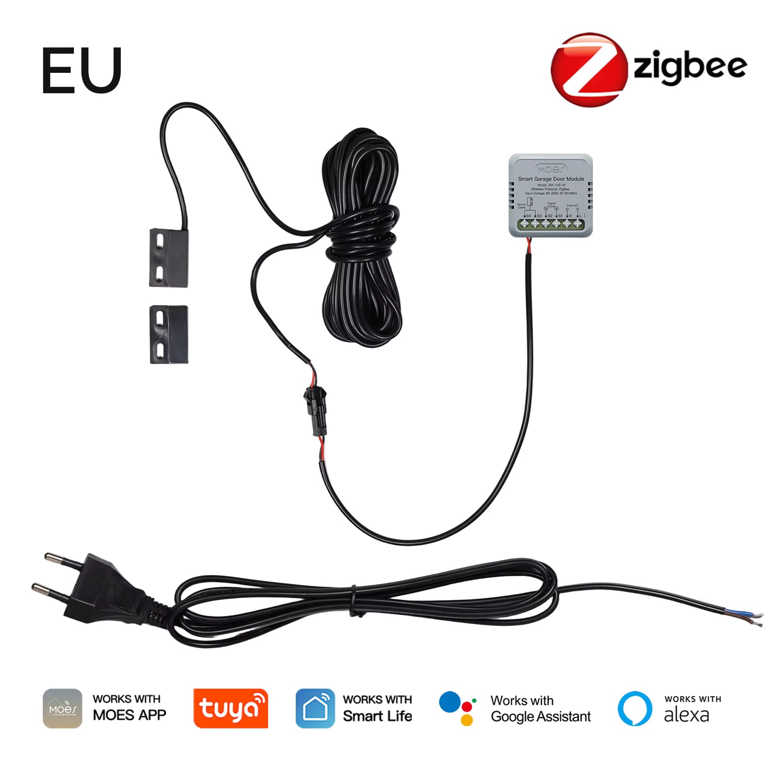 MOES Zigbee Garage Door Contro - Smart Home Assistant ulasan dan harga