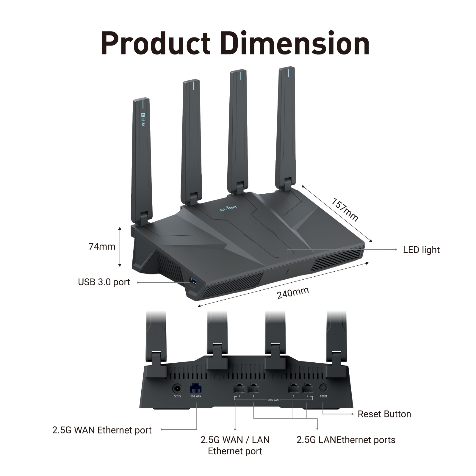 GL.iNet GL-BE6500 (Flint 3e) D - Smart Home Router ulasan dan harga