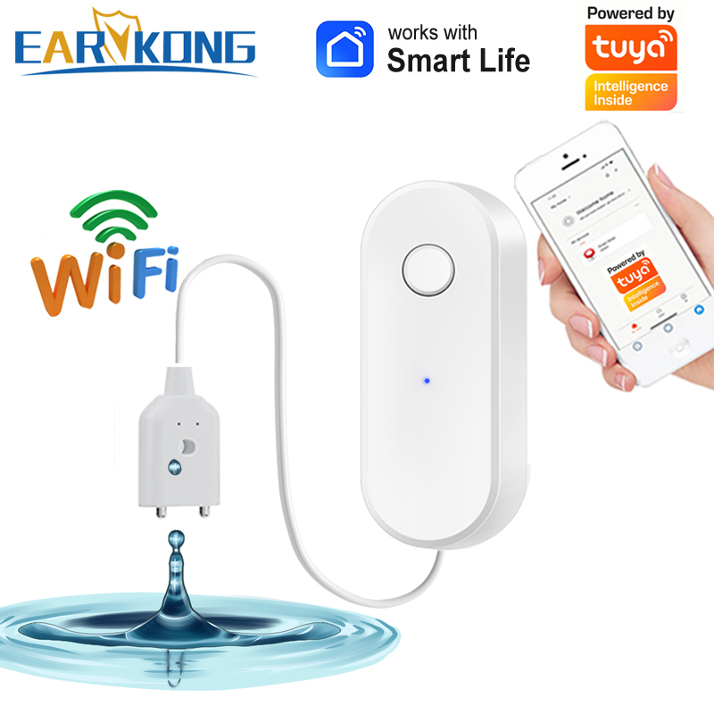 Tuya WiFi Smart Water Leak Sen - Wifi Water Leak Detector ulasan dan harga