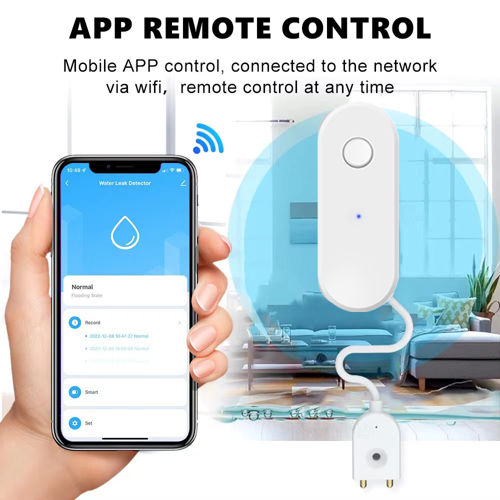 Tuya WiFi Smart Water Leak Sen - Wifi Water Leak Detector ulasan dan harga