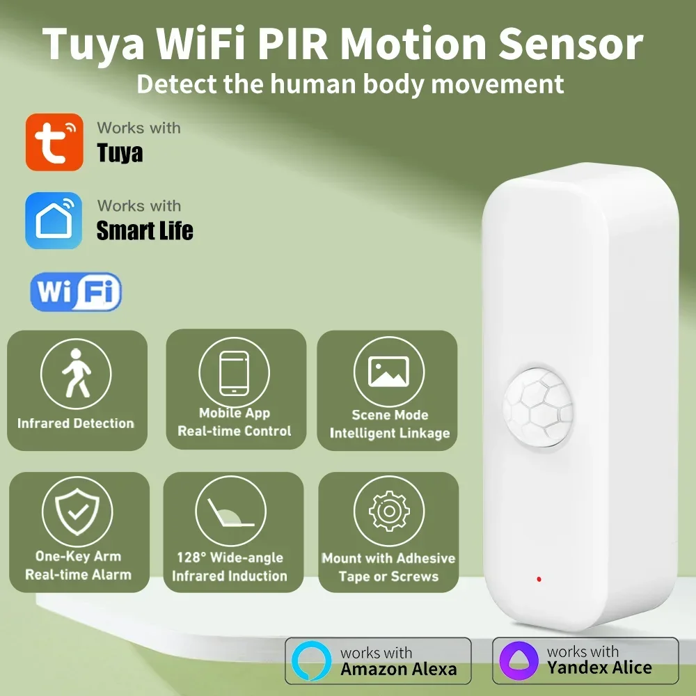 Tuya WiFI Motion Sensor PIR Sm - Smart Home Assistant ulasan dan harga